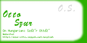 otto szur business card